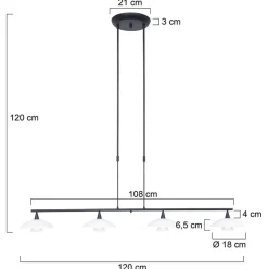 Straluma Hanglamp Sovereign 4l zwart met dimmer><noscript><img width=