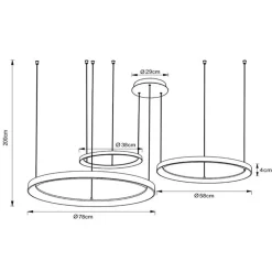 Straluma Hanglamp Vidal 3 ringen zwart><noscript><img width=