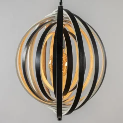 Straluma Hanglamp Woody 44 zwart/naturel hout><noscript><img width=