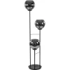 Straluma Hotel chique 3-lichts vloerlamp zwart met smoke/titanium glas> Vloerlampen|Luxe Verlichting