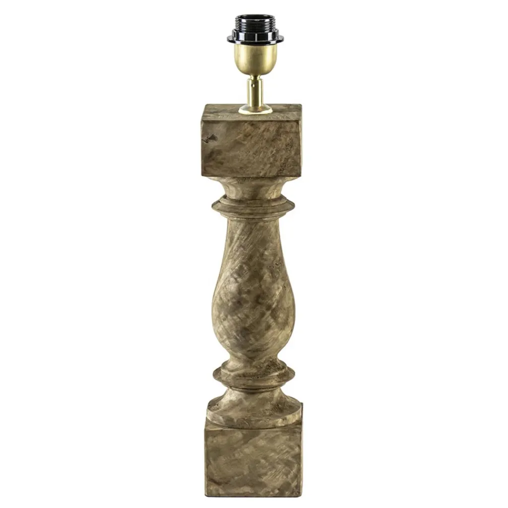 Straluma Houten lampvoet Cumani met bronzen fitting> Tafellampen|Lampenvoeten