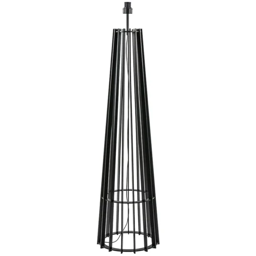Straluma Houten lampvoet mat zwart exclusief kap> Vloerlampen|Lampenvoeten