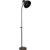 Straluma Industrieel landelijke vloerlamp Jody zink met hout> Vloerlampen|Light and Living