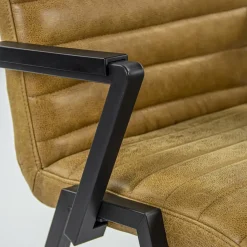 Straluma Industriële eetkamerstoel leer antigo cognac><noscript><img width=