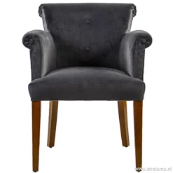 Straluma Klassieke armstoel kersenhout in stof> Eetkamerstoelen