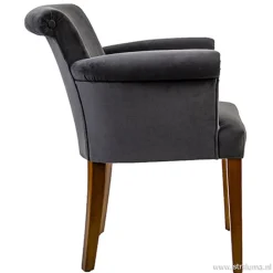 Straluma Klassieke armstoel kersenhout in stof></noscript> Eetkamerstoelen