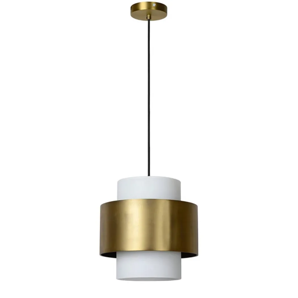 Straluma Klassieke hanglamp opaal glas met mat goud> Eetkamerverlichting|Hanglampen