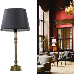Straluma Klassieke lampvoet-tafellamp brons><noscript><img width=