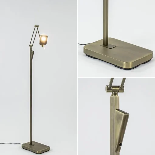 Straluma Klassieke leeslamp met dimbaar LED donker brons> Vloerlampen|Leeslampen