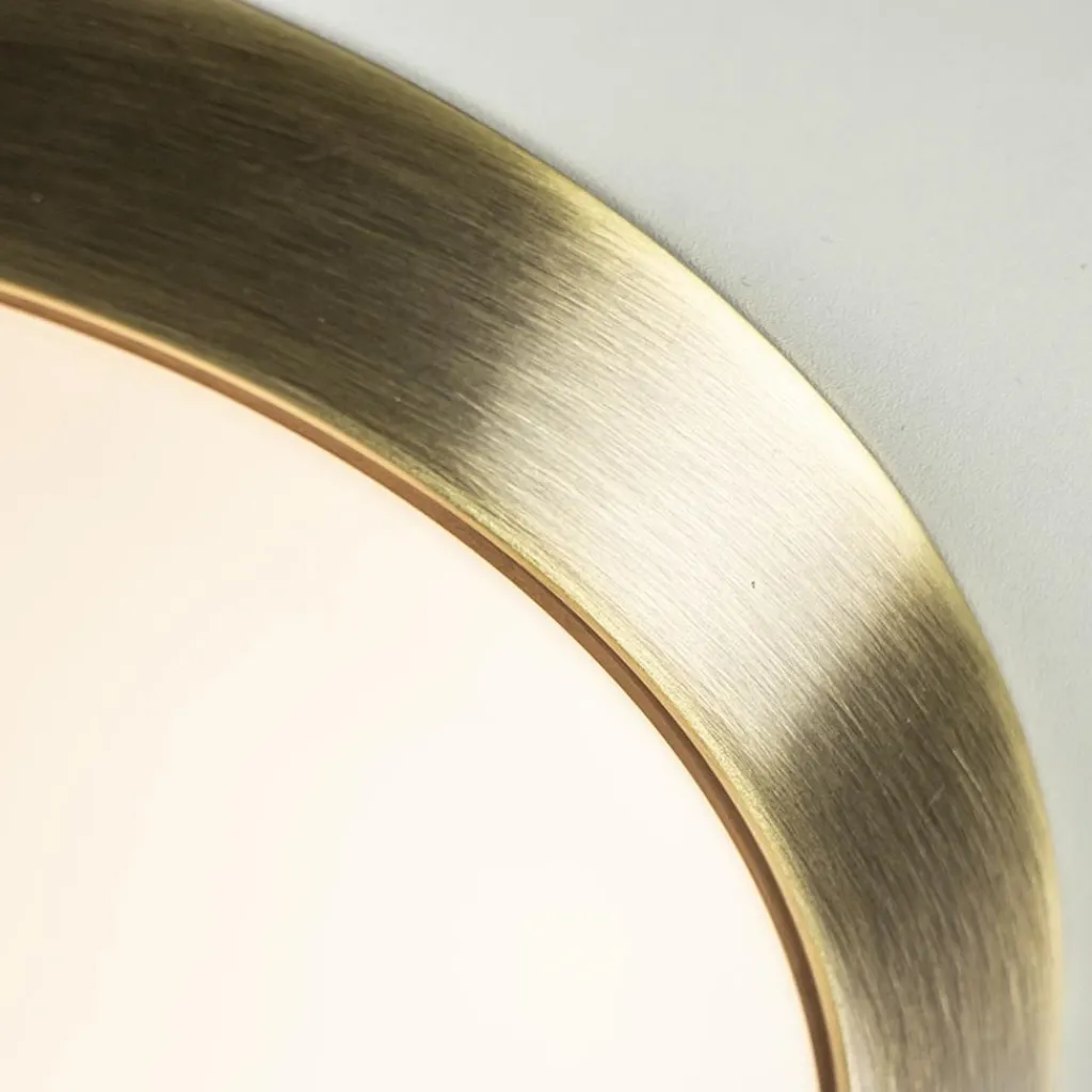 Straluma Klassieke plafonnière brons met wit glas 30 cm> Plafonnières|Woonkamerlampen