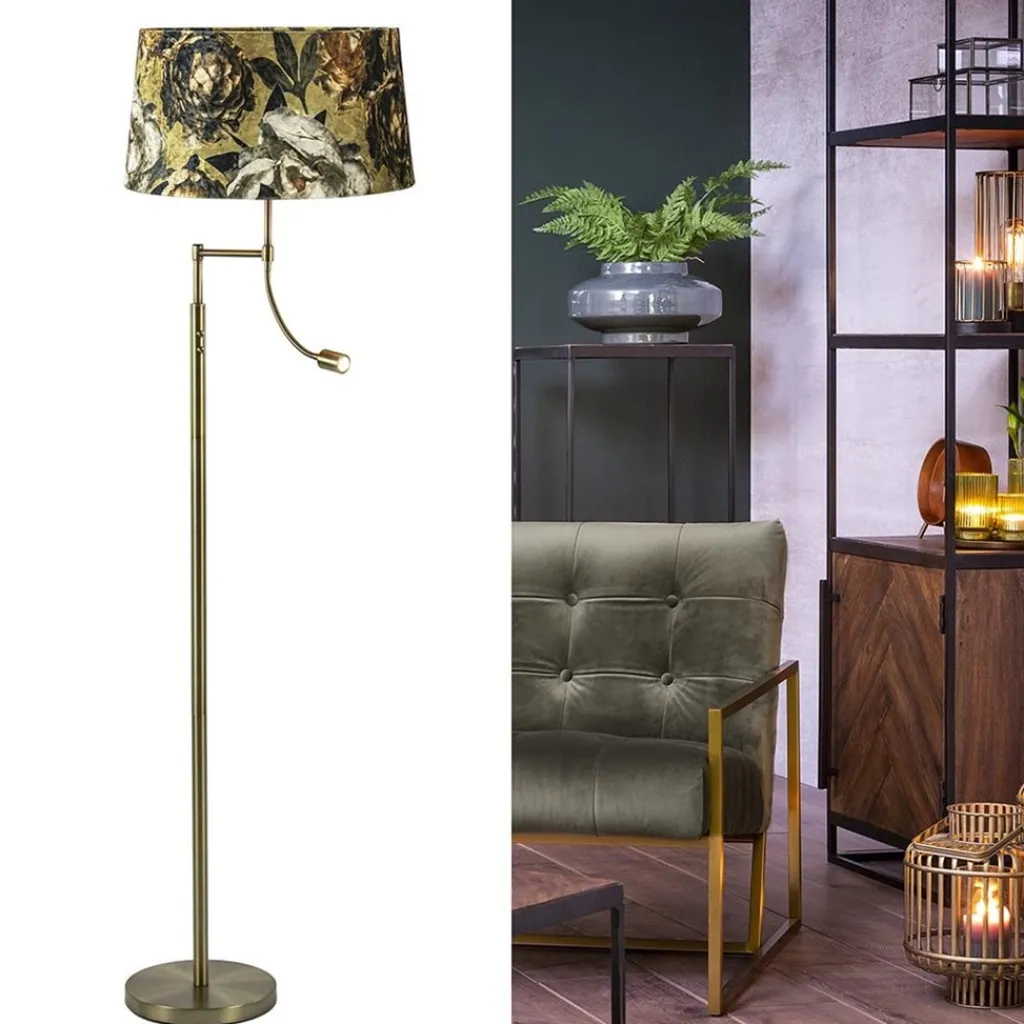 Straluma Klassieke vloerlamp met leesarm Calgary Light and Living> Vloerlampen|Leeslampen