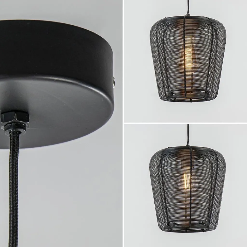 Straluma Kleine draad hanglamp Adeta mat zwart> Draadlampen|Light and Living