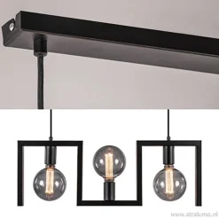 Straluma Kleine eettafel hanglamp zwart frame><noscript><img width=