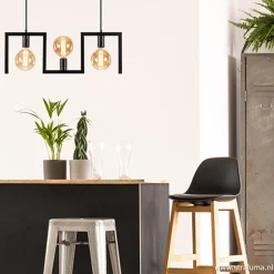 Straluma Kleine eettafel hanglamp zwart frame><noscript><img width=