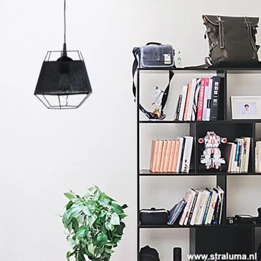 Straluma Kleine hanglamp draad zwart met stof> Draadlampen|Pendel Lampen