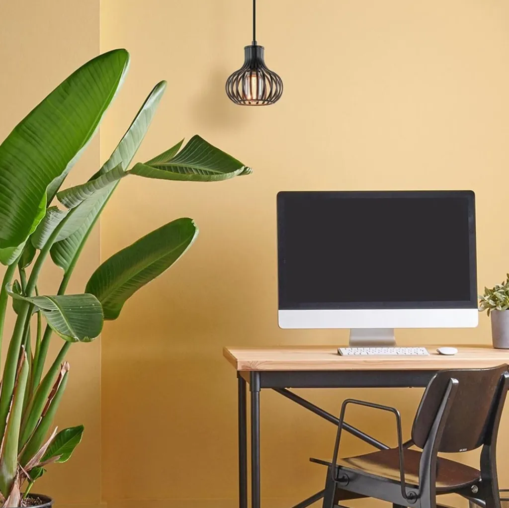 Straluma Kleine hanglamp onion mat zwart> Draadlampen|Pendel Lampen