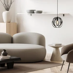 Straluma Kleine hanglamp rond mat zwart><noscript><img width=