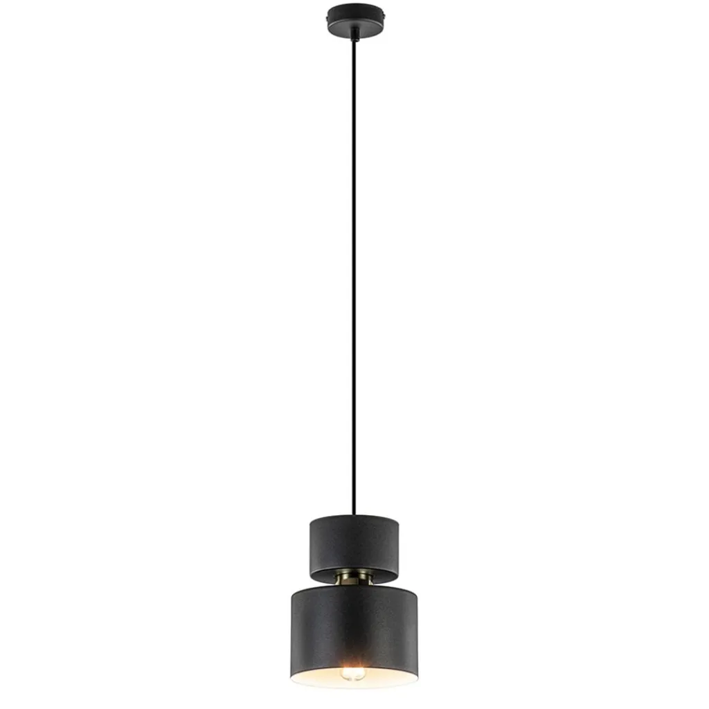 Straluma Kleine hanglamp zwart met goud accent> Nachtkastlampen|Woonkamerlampen