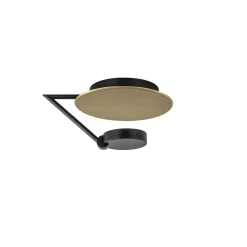 Straluma Kleine LED plafondlamp zwart met goud> Plafondlampen|LED Plafondlampen