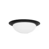Straluma Kleine LED plafondlamp zwart met wit glas IP44> Plafondlampen|Plafonnières