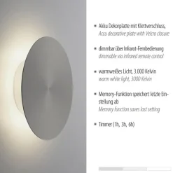 Straluma Kleine LED wandlamp op accu grijs><noscript><img width=
