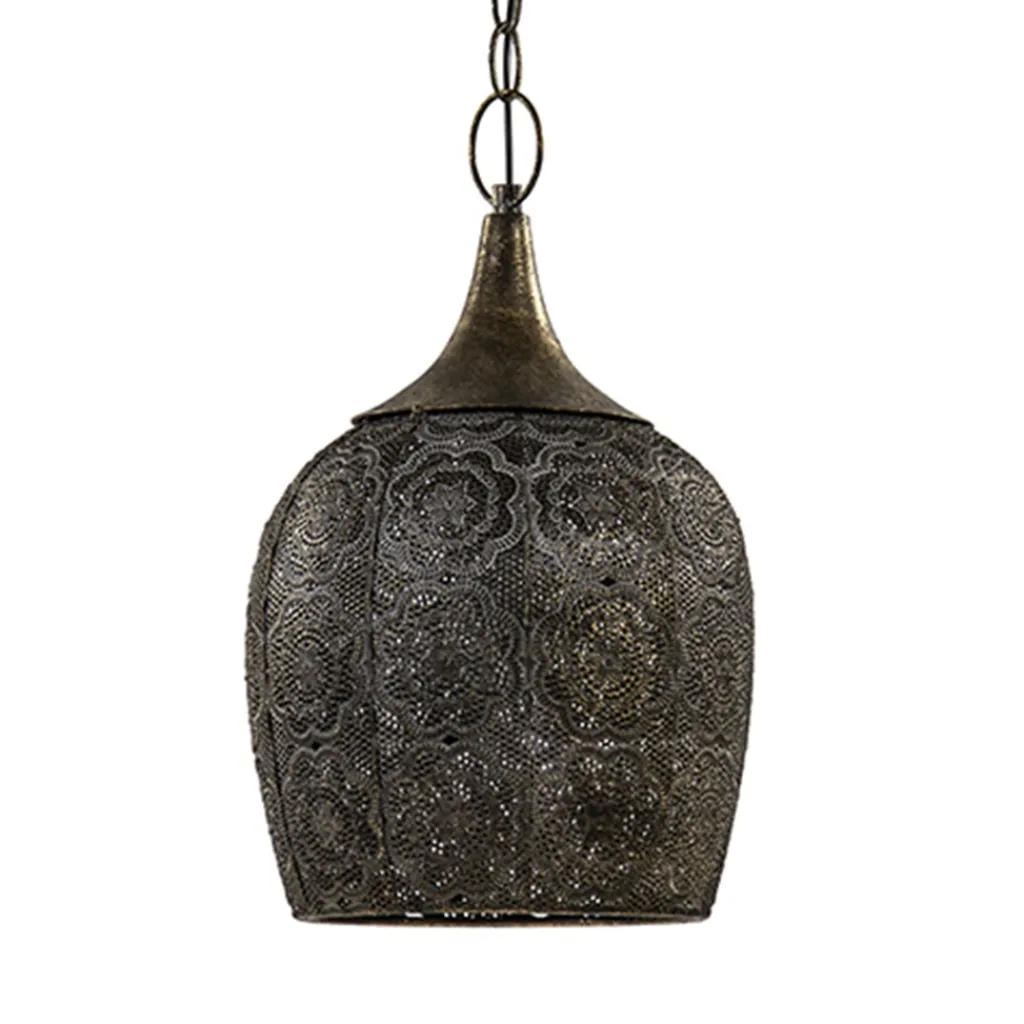 Straluma Kleine oosterse hanglamp Kadiri brons> Light and Living|Woonkamerlampen