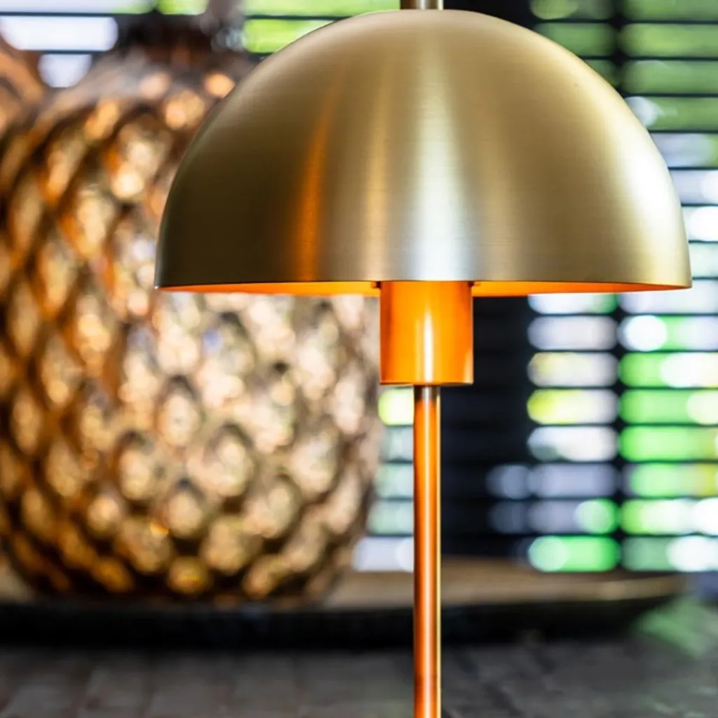 Straluma Kleine retro tafellamp Merel antiek brass> Tafellampen|Light and Living