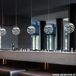 Straluma Kleine ronde design hanglamp Kelly wit></noscript> Hanglampen|Nachtkastlampen
