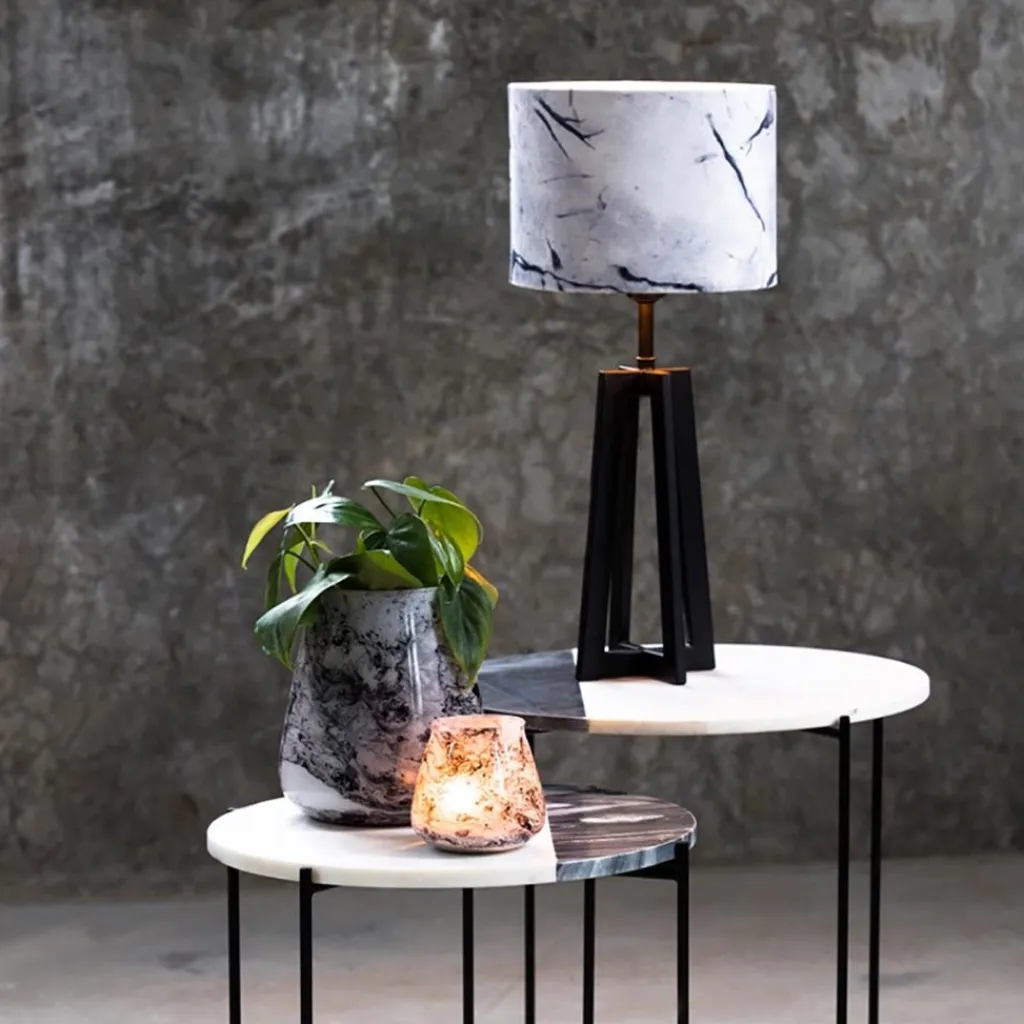 Straluma Kleine tafellamp Miley mat zwart exclusief kap> Lampenvoeten|Light and Living