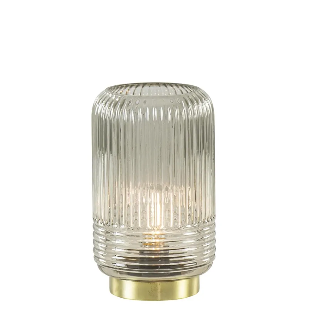 Straluma Kleine tafellamp warm lichtgrijs op batterijen Lipa van L&L> Tafellampen|Light and Living