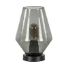 Straluma Kleine tafellamp zwart met smoke glas> Tafellampen|Klassieke Verlichting