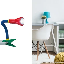 Straluma Klemlamp kinderkamer rood/blauw/groen><noscript><img width=