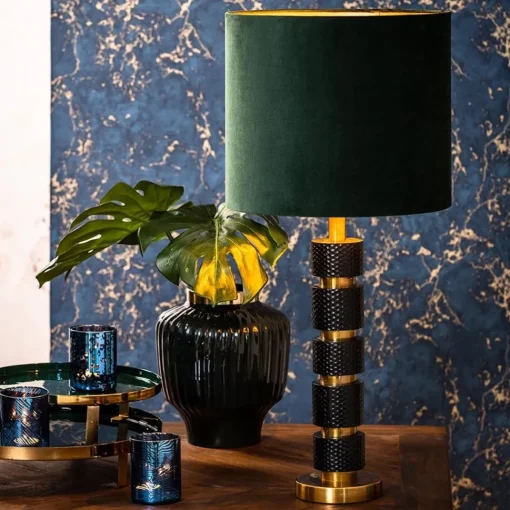 Straluma Lampvoet Azoyu zwart/brons exclusief kap> Lampenvoeten|Light and Living