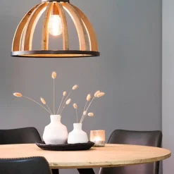 Straluma Landelijk hanglamp Djem hout/zink></noscript> Light and Living|Woonkamerlampen
