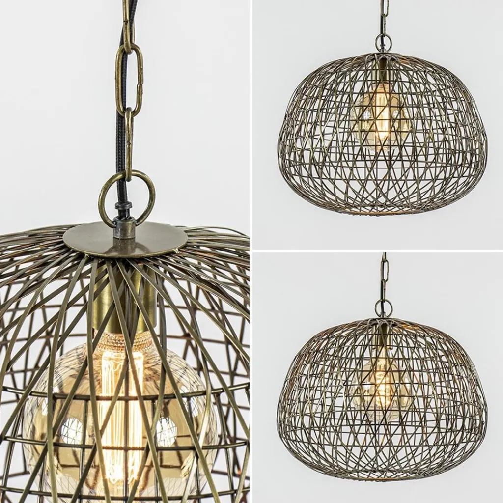 Straluma Landelijke hanglamp Alwina antiek brons L&L> Light and Living|Slaapkamerlampen