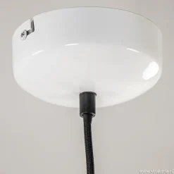 Straluma Landelijke hanglamp farm house wit met zwart Ø32 cm><noscript><img width=