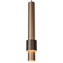 Straluma Landelijke 5-lichts LED hanglamp cilinders bruin><noscript><img width=