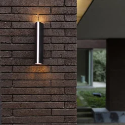 Straluma Langwerpige zwarte buitenlamp up+down en front><noscript><img width=