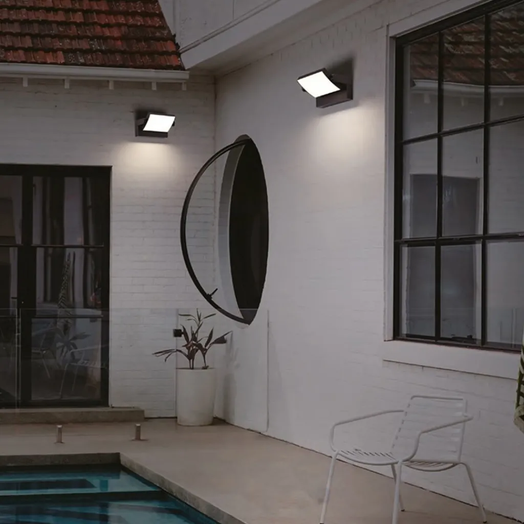 Straluma LED buitenlamp zwart met draaibare kap> Wandlampen|Buitenlampen