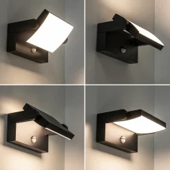 Straluma LED buitenlamp zwart met draaibare kap en sensor><noscript><img width=