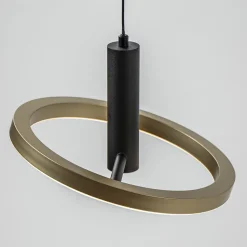 Straluma LED eettafelhanglamp 3-lichts balk zwart/goud dimbaar><noscript><img width=