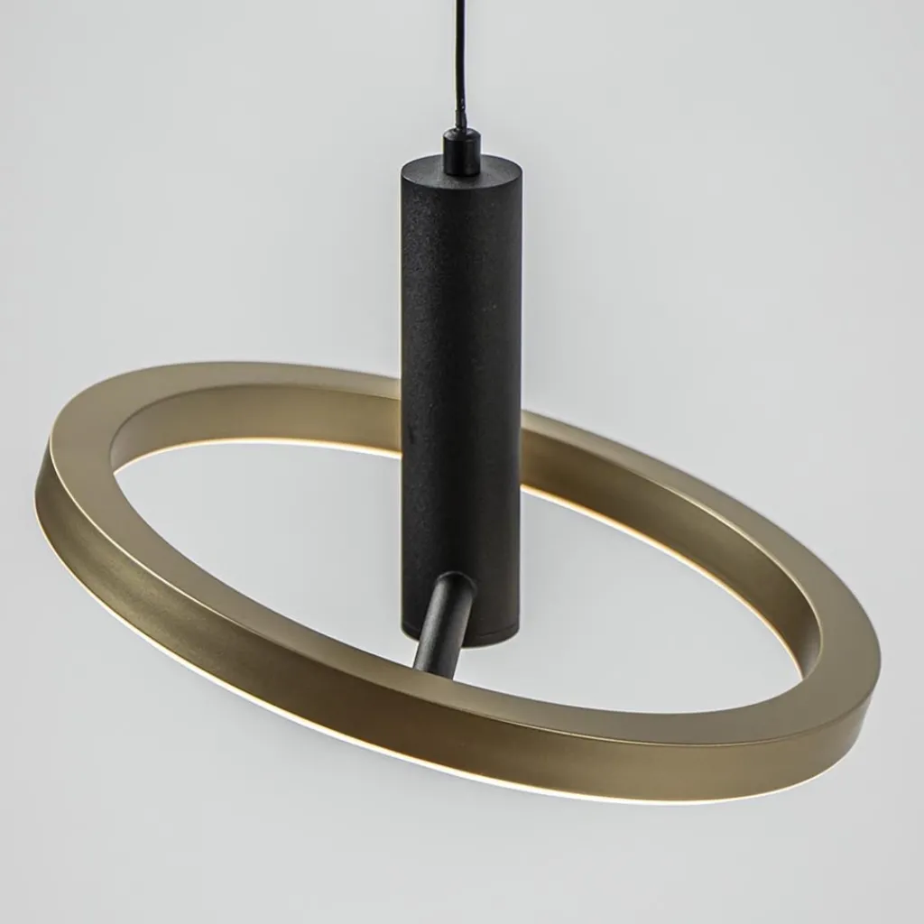 Straluma LED eettafelhanglamp 3-lichts balk zwart/goud dimbaar> Hanglampen|Eettafellampen