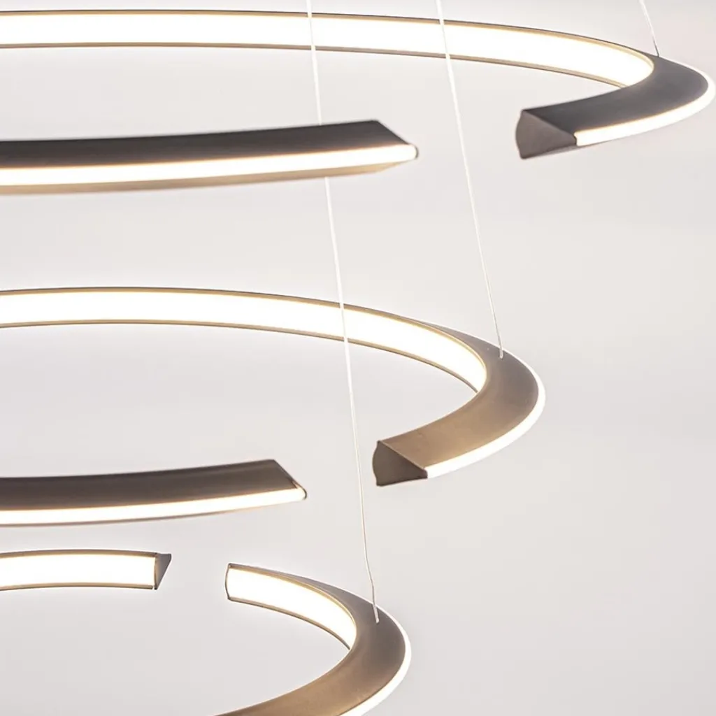Straluma LED hanglamp ringen mat zwart> Hanglampen|Eettafellampen