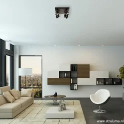 Straluma LED plafondspot vierkant mat zwart><noscript><img width=