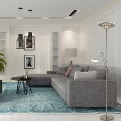 Straluma LED vloerlamp staal met uplighter en leeslamp><noscript><img width=