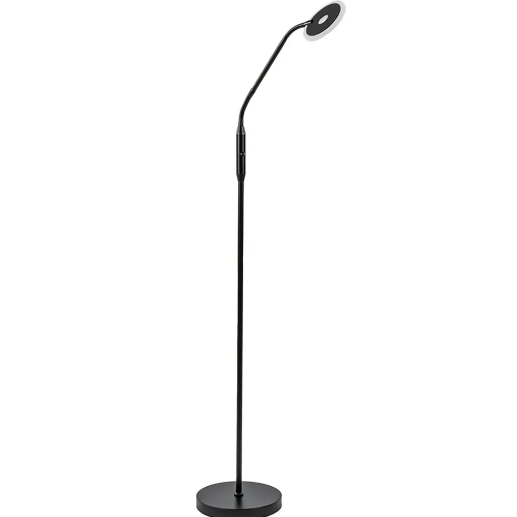 Straluma LED vloer/leeslamp mat zwart metaal verstelbaar> Vloerlampen|Leeslampen