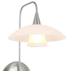Straluma LED wandlamp staal met glas inclusief snoer></noscript> Wandlampen|LED Wandlampen