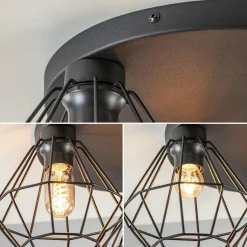 Straluma 3-Lichts draadlamp diamant mat zwart><noscript><img width=