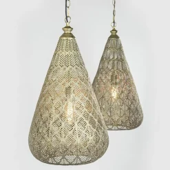 Straluma 2-Lichts eettafelhanglamp mat goud/zwart oriental><noscript><img width=