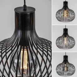 Straluma 3-Lichts eettafelhanglamp onion mat zwart><noscript><img width=